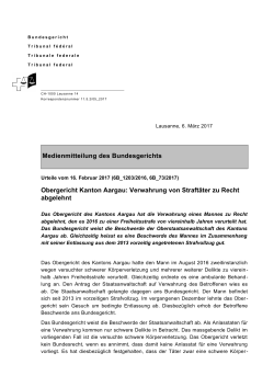 (6B_1203/2016, 6B_73/2017) Obergericht Kanton