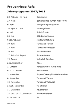 Jahresprogramm