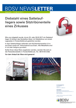 Diebstahl eines Sattelaufliegers