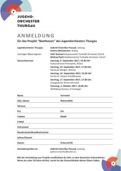 anmeldung - Jugendorchester Thurgau