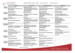 SPEISEPLAN VOM 13.03.2017 - 19.03.2017