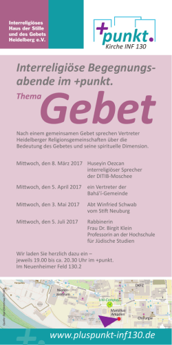 Interreligi&ouml;se Begegnungs- abende im +punkt.
