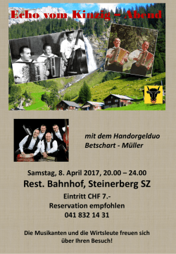 Echo vom Kinzig &ndash; Abend - Handorgelduo Betschart
