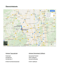 Lageplan und Anfahrt zum Werk Göllheim