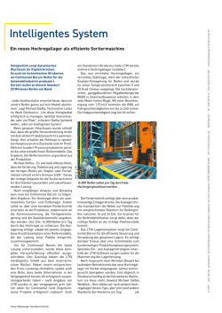 Intelligentes System Ein neues Hochregallager als effiziente
