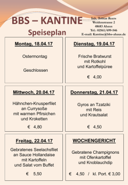 Speiseplan - BBS Ahaus
