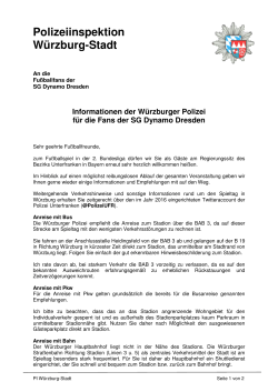Fanbrief der Würzburger Polizei