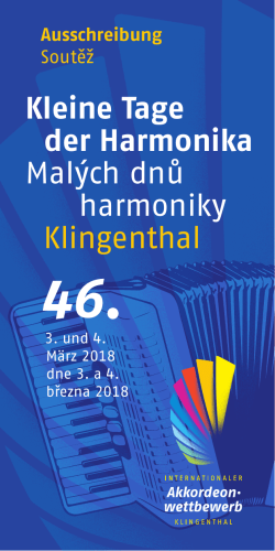 Kleine Tage der Harmonika Malých dnů harmoniky Klingenthal