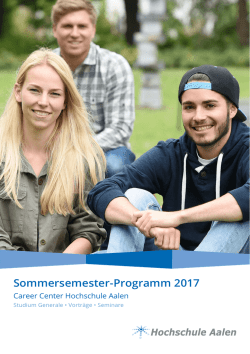 Sommersemester-Programm 2017