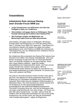 Initiativkreis Ruhr zeichnet Startup beim Gr&uuml;nder