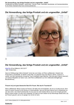 Die Verwandlung, das fertige Produkt und ein