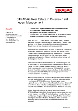 STRABAG Real Estate in Österreich mit neuem Management