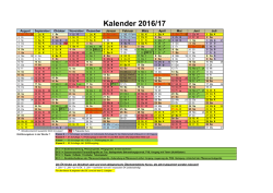 Jahresplanung 2016/17