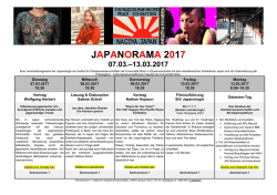 japanorama 2017 - Japanologie