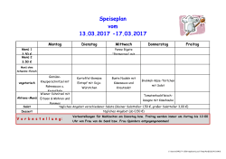 Speiseplan vom 13. 17. März 2017 - Gesamtschule Xanten