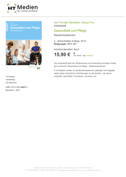 Gesundheit und Pflege - Verlag Handwerk und Technik