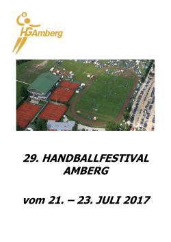 Einladung Handballfestival Amberg 2017