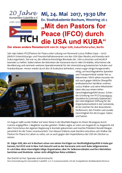 „Mit den Pastors for Peace (IFCO) durch die USA und KUBA“