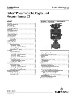 Fisher™ Pneumatische Regler und Messumformer C1