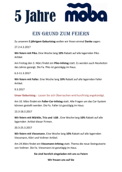 Ein Grund zum FEiErn - Schulz Modellbahnen