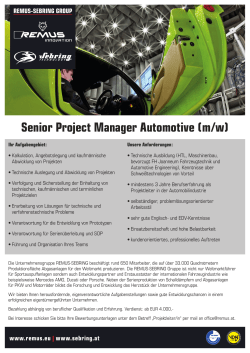 Senior Project Manager Automotive (m/w)