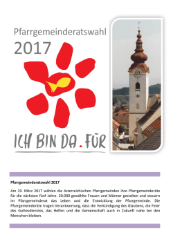 Informationsblatt zur PGR Wahl 2