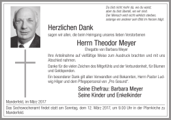 Herzlichen Dank Herrn Theodor Meyer