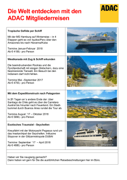 Die Welt entdecken mit den ADAC Mitgliederreisen