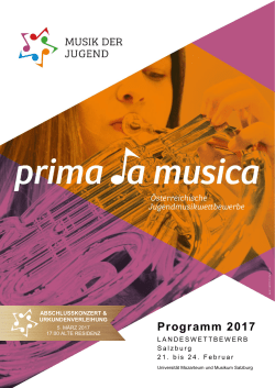 Programm 2017 - prima la musica salzburg
