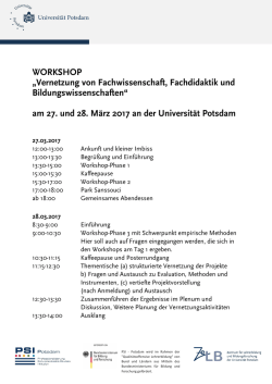 PSI - Potsdam wird im Rahmen der "Qualitätsoffensive