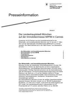 Pressemitteilung der LHM zur MIPIM 2017, deutsch