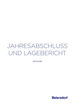 Jahresabschluss und Lagebericht der Beiersdorf AG 2016
