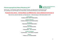 Prämierungsergebnisse Messe Wieselburg 2017