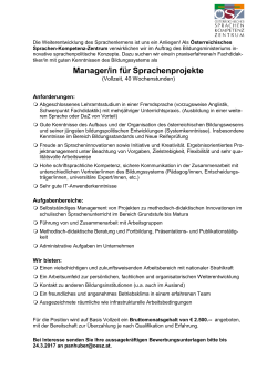 Zeitungsinserat – GF2 –Stelle - Österreichisches
