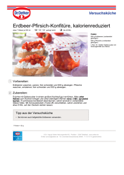 Erdbeer-Pfirsich-Konfitüre, kalorienreduziert