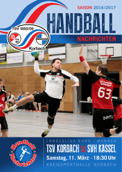 als PDF - TSV Korbach | Handball