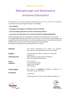 Einladung_Bildungsworkshop in Tübingen