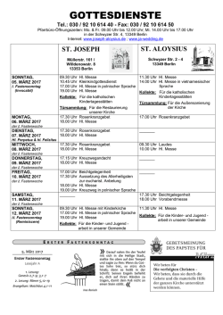 gottesdienste - St. Joseph