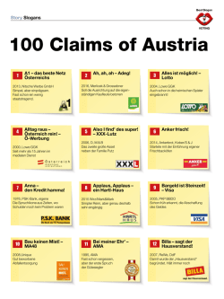 Eine &Uuml;bersicht aller 100 Slogans finden Sie hier.