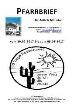 pfarrbrief - Dekanat Bruneck