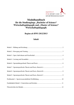 Modulhandbuch - ISSW Heidelberg