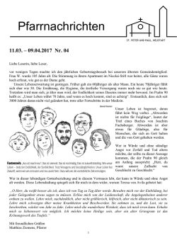 Pfarrnachrichten Nr. 04-2017