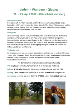 Jodeln - Wandern - Qigong