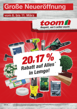 Rabatt auf Alles in Lemgo!