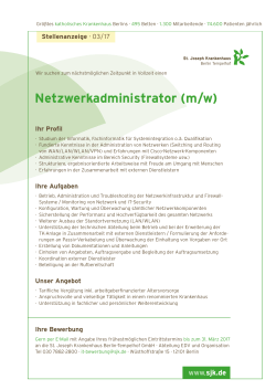 Netzwerkadministrator (m/w)