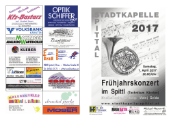Konzertprogramm 2017 - Stadtkapelle Spittal