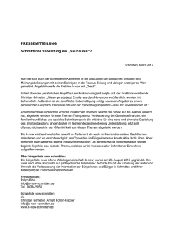 PRESSEMITTEILUNG Schmittener Verwaltung - b-now