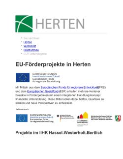EU-Förderprojekte in Herten