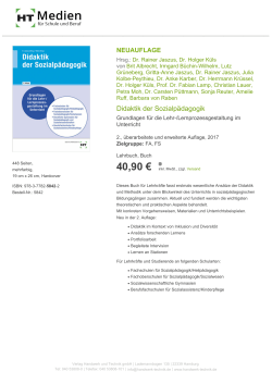Didaktik der Sozialpädagogik - Verlag Handwerk und Technik