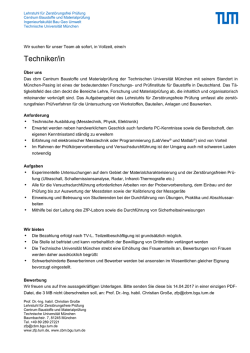 Die vollst&auml;ndige Stellenausschreibung